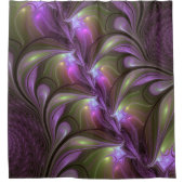 Rideaux De Douche Violet Abstrait violet violet kaki fractal (Devant)