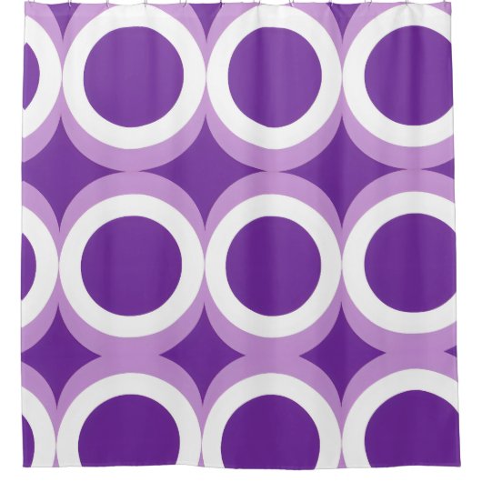 Rideaux De Douche Violet et blanc (Devant)