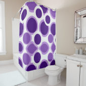 Rideaux De Douche Violet et blanc (En situation)