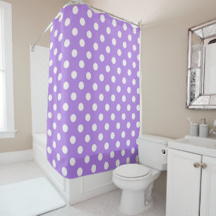 Rideaux De Douche Violet et blanc amusement pois pointillé