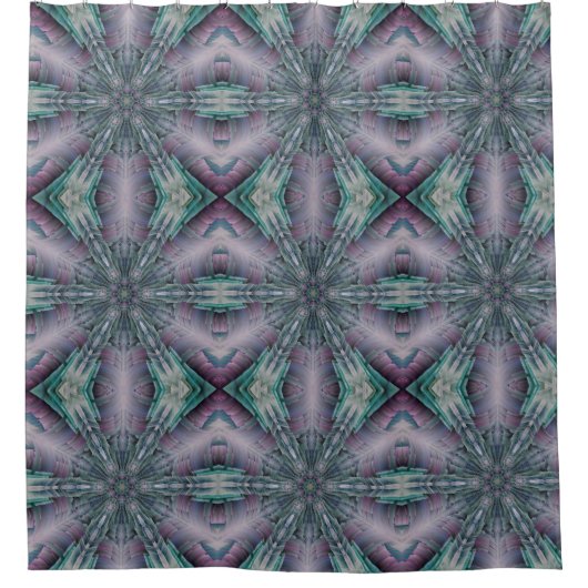 Rideaux De Douche violet et vert science moderne futuriste (Devant)