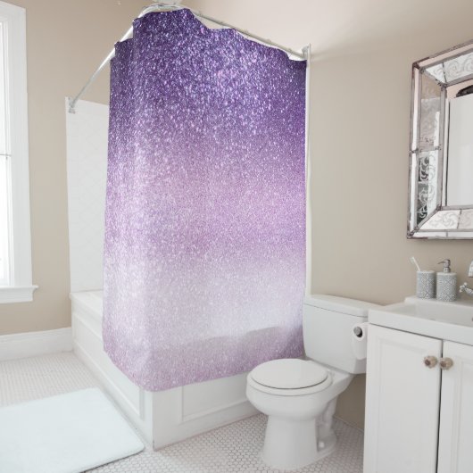 Rideaux De Douche Violet Lilac Pastel Purple ombre (En situation)