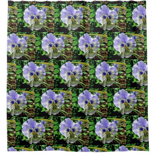 RIDEAUX DE DOUCHE VIOLET PANSY (Devant)