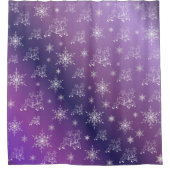 Rideaux De Douche violet, rennes, étoile, étoiles, flocon de neige,  (Devant)