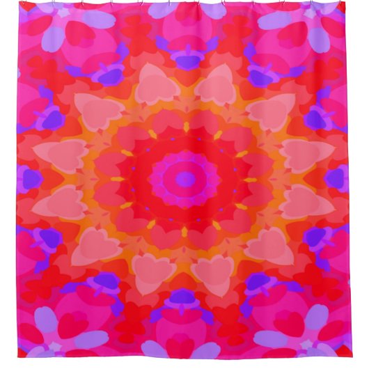 Rideaux De Douche Violet, rose et orange (Devant)