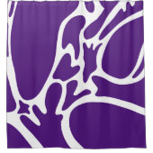 Rideaux De Douche Violet royal et blanc (Devant)