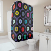 Rideaux De Douche violette de vinyle (En situation)