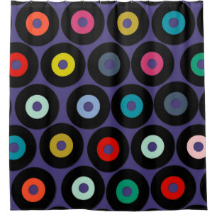 Rideaux De Douche violette de vinyle