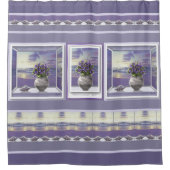 Rideaux De Douche violettes dans un bocal de lune (Devant)