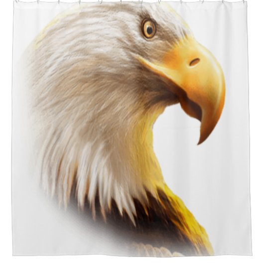 Rideaux De Douche Visage d'aigle (Devant)