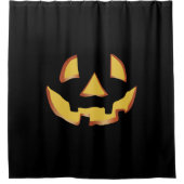 Rideaux De Douche Visage de citrouille pour Halloween (Devant)