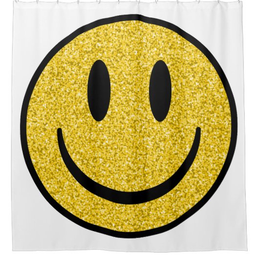 Rideaux De Douche Visage de sourire parties scintillant (Devant)