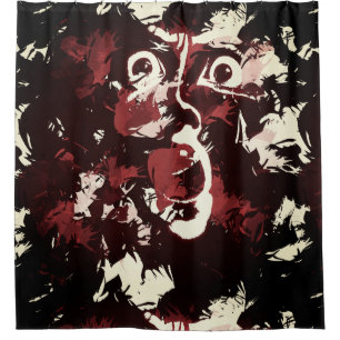 Rideaux De Douche visage éffrayant