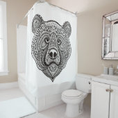 Rideaux De Douche Visage inspiré d'ours (En situation)