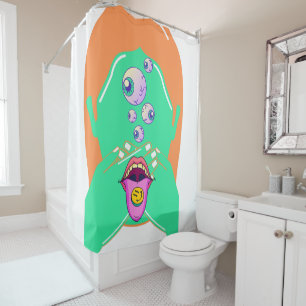Rideaux De Douche visage monstre