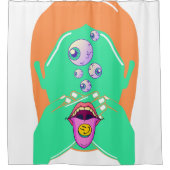 Rideaux De Douche visage monstre (Devant)