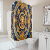 Rideaux De Douche Visage romain (En situation)