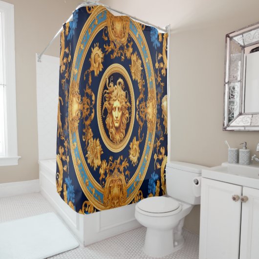 Rideaux De Douche Visage romain (En situation)