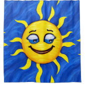 Rideaux De Douche Visage souriant Soleil ensoleillé (Devant)
