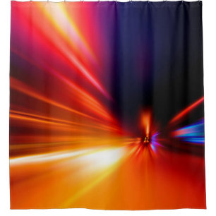 Rideaux De Douche vitesse sur la nuit road abstract, arrière - plan,