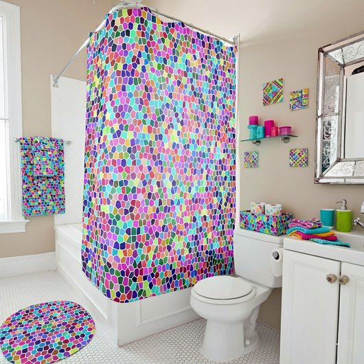 Rideaux De Douche Vitraux colorés