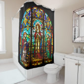 Rideaux De Douche Vitraux Religieux (En situation)