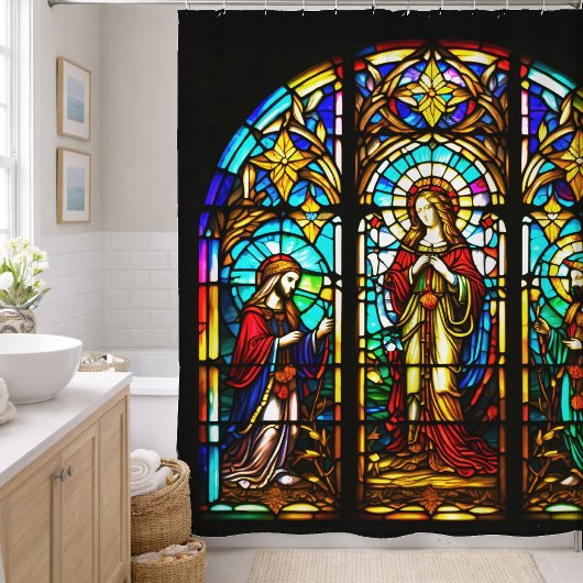 Rideaux De Douche Vitraux Religieux