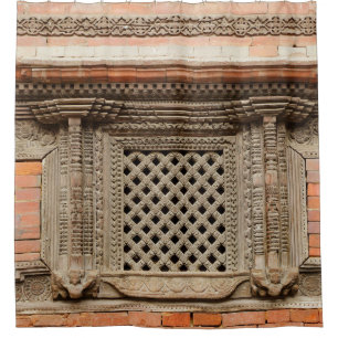 Rideaux De Douche Vitrine ancienne dans la cour de Nasal Chowk de Ha