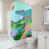 Rideaux De Douche Vivid Vistas (En situation)