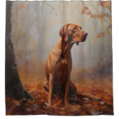 Rideaux De Douche Vizsla à l'automne Feuilles automne Inspire (Devant)