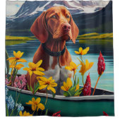 Rideaux De Douche Vizsla sur une rame : une aventure Pittoresque (Devant)