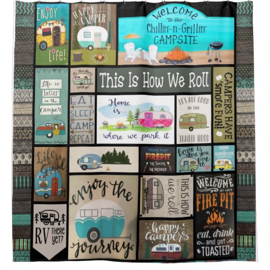 Rideaux De Douche Voici comment nous roulons (Devant)