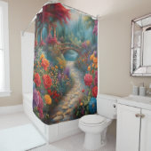 Rideaux De Douche "Voie de jardin enchantée" (En situation)