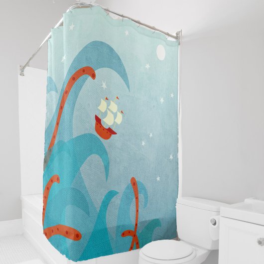 Rideaux De Douche Voile Sea Monster