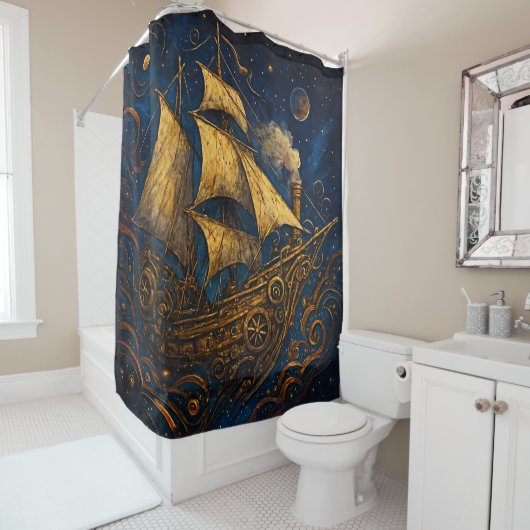 Rideaux De Douche Voile spatial (En situation)
