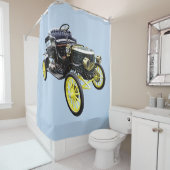 Rideaux De Douche Voiture à vapeur Stanley 1908 (En situation)