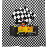 Rideaux De Douche Voiture de course jaune (Devant)