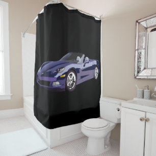 Rideaux De Douche Voiture de sport Convirt Bleu