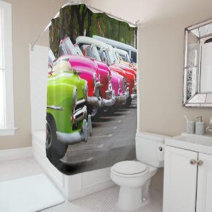 Rideaux De Douche Voitures classiques de Cuba