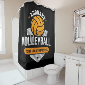 Rideaux De Douche Volleyball AJOUTER TEXTE École Varsity Team Joueur (En situation)