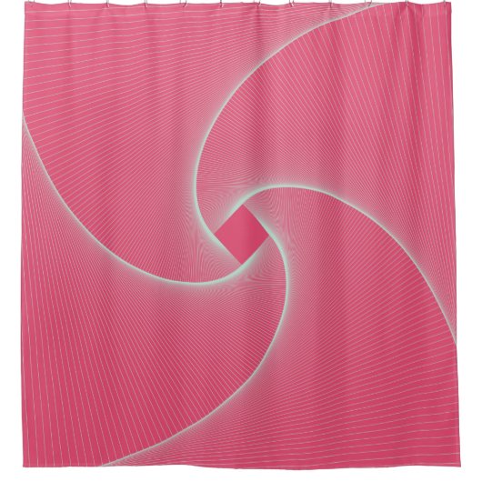 Rideaux De Douche vortex carré en velours rose (Devant)