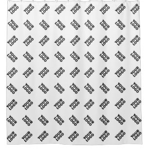 Rideaux De Douche Votre logo Motif répété de substitution simple