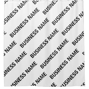 Rideaux De Douche Votre Motif de nom d'entreprise Noir et blanc