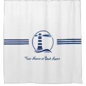 Rideaux De Douche Votre nom ou bateau phare classique nautique (Devant)