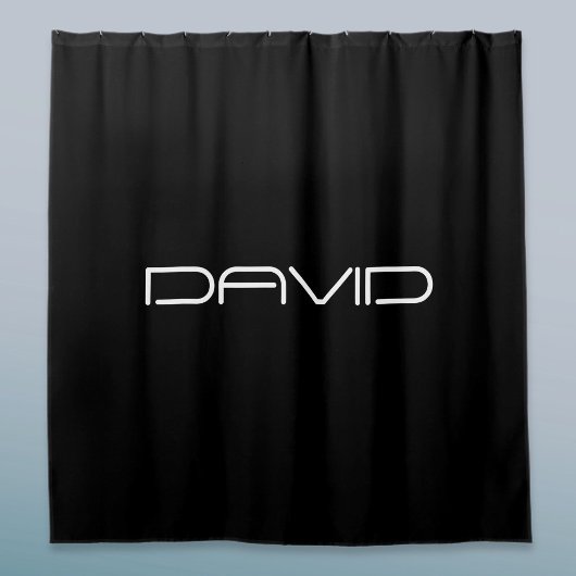 Rideaux De Douche Votre nom | Texte personnalisable stylisé Cool