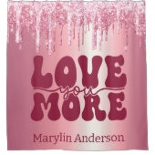 RIDEAUX DE DOUCHE VOUS AIMER PLUS VALENTINES PARTIES SCINTILLANT ROS