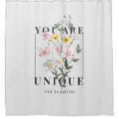 Rideaux De Douche Vous êtes un Slogan floral unique (Devant)