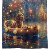 Rideaux De Douche Voyage de Noël du Cocker Spaniel (Devant)