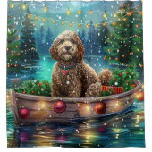 Rideaux De Douche Voyage de Noël Festif du Cockapoo (Devant)