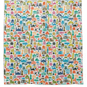 Rideaux De Douche Voyagez dans le monde (Devant)